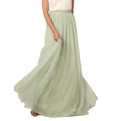 WDPL 3 Layers Soft Tulle Skirt Maxi Long Bridal Wedding Skirts for Women | Amazon (US)