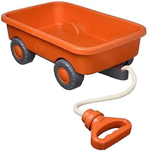 Green Toys Wagon, Orange 4C - Pretend Play, Motor Skills, Kids Outdoor Toy Vehicle. No BPA, phthalat | Amazon (US)