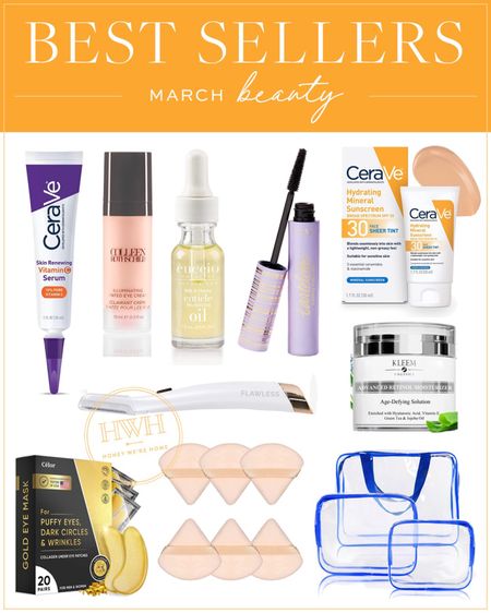 March Best Sellers for Beauty 

Vitamin C Serum • Tinted Eye Cream • Tartlette Tubing Mascara • Tinted Sunscreen • Beauty Puff Triangles • Retinol Moisturizer • Cuticle Oil • Eye Patches • Dermaplane Tool • Clear Bags 

Top Sellers, Best Sellers, Your Favorites, Faves, Top Ten, Beauty Faves,  Beauty Finds 

#LTKbeauty #LTKFind #LTKSeasonal