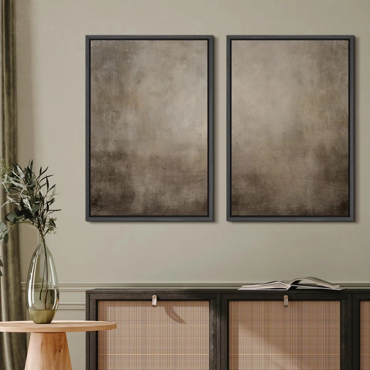" Monochromatic Gradient Abstract Minimalist Gray " 2 - Pieces | Wayfair North America