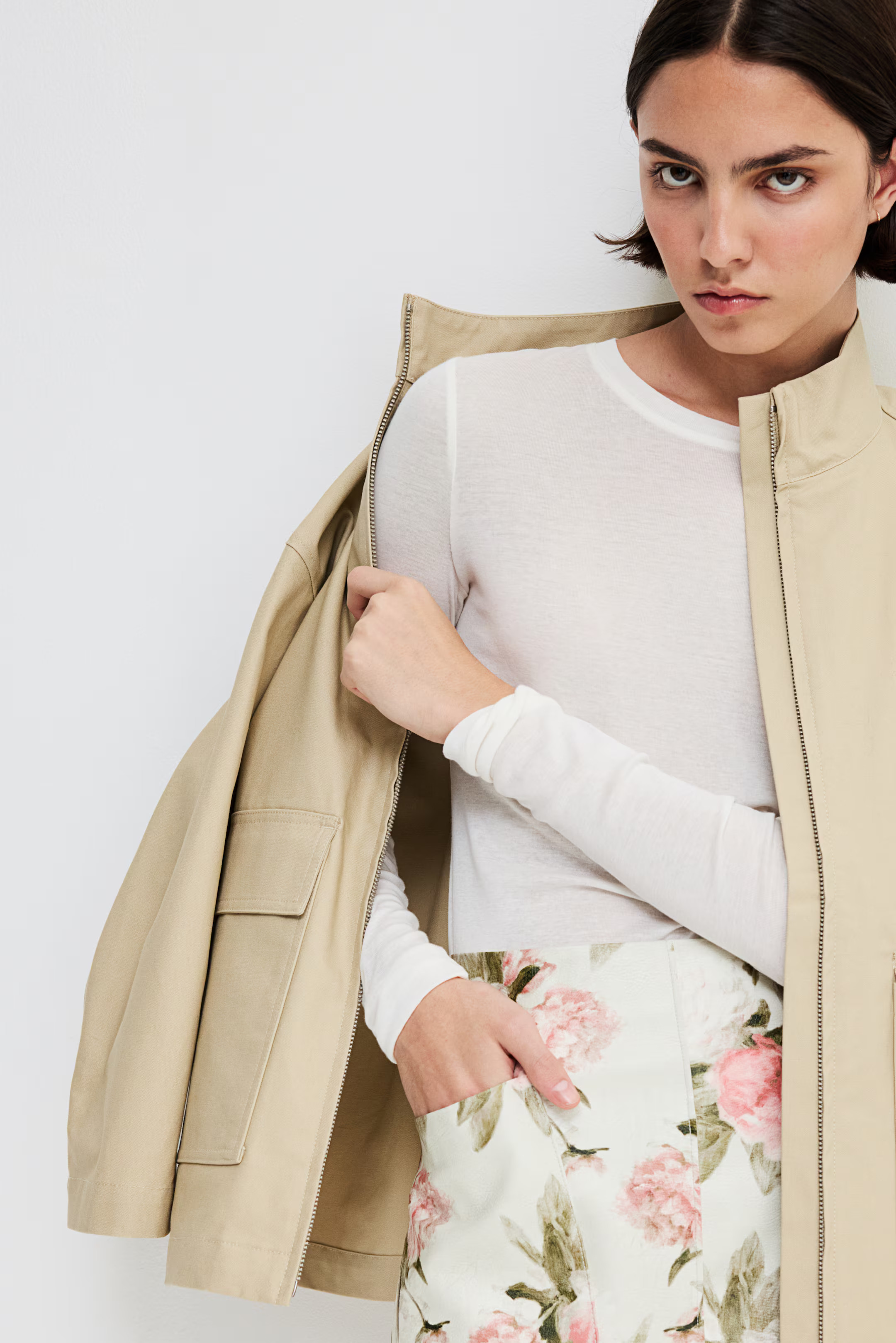 Coated mini skirt | H&M (US + CA)