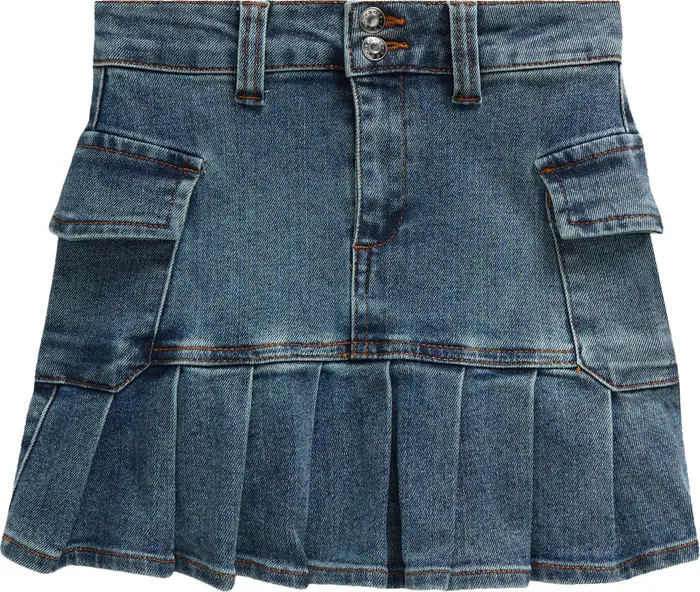 Tractr Kids' Pleated Denim Cargo Skirt | Nordstrom | Nordstrom