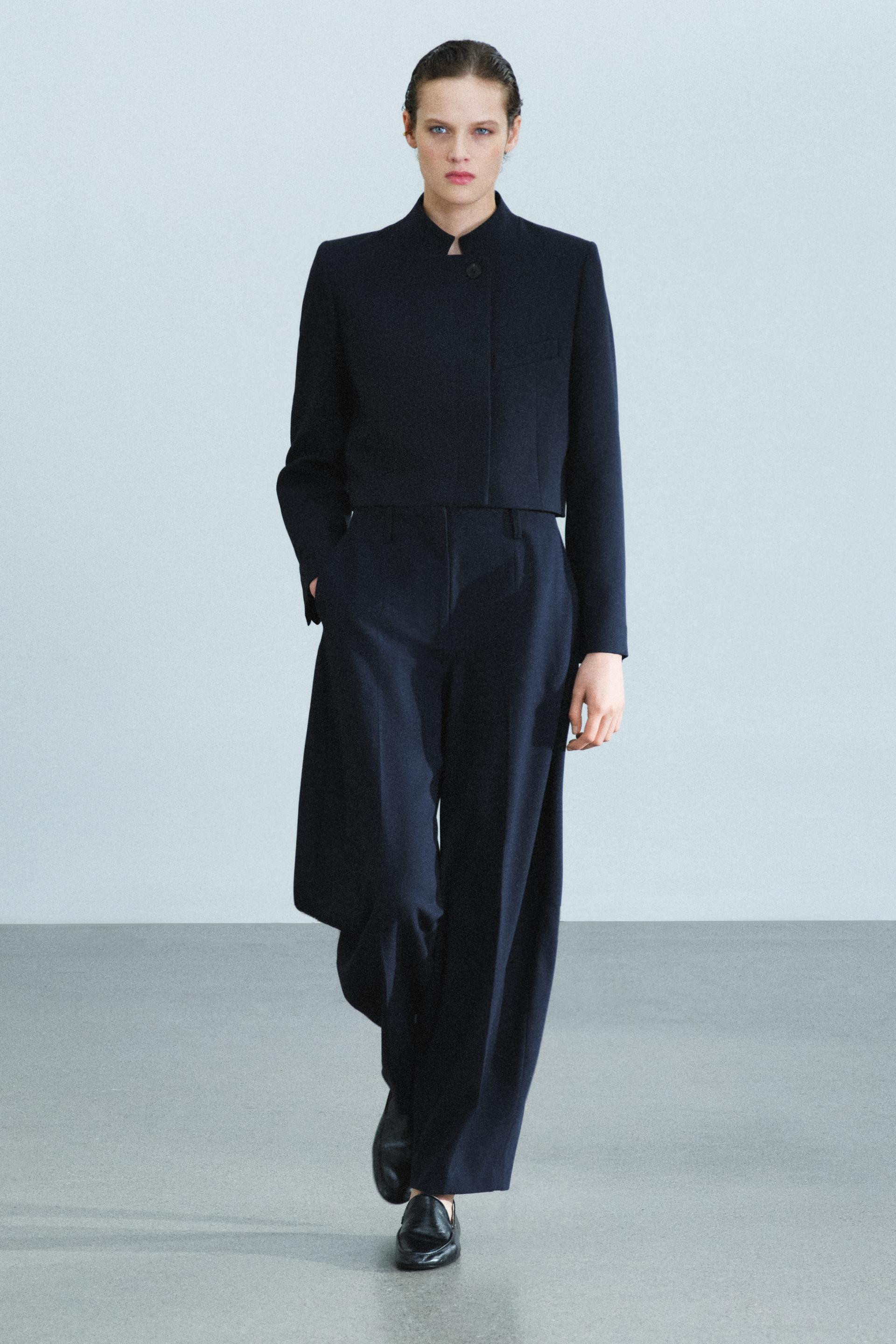 Zara - Zw Collection Cropped Blazer - Black - Xs - Woman | Zara US