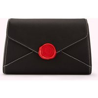 Lulu Guinness | Black Lulu Mail Envelope Clutch | Lulu Guinness (UK)