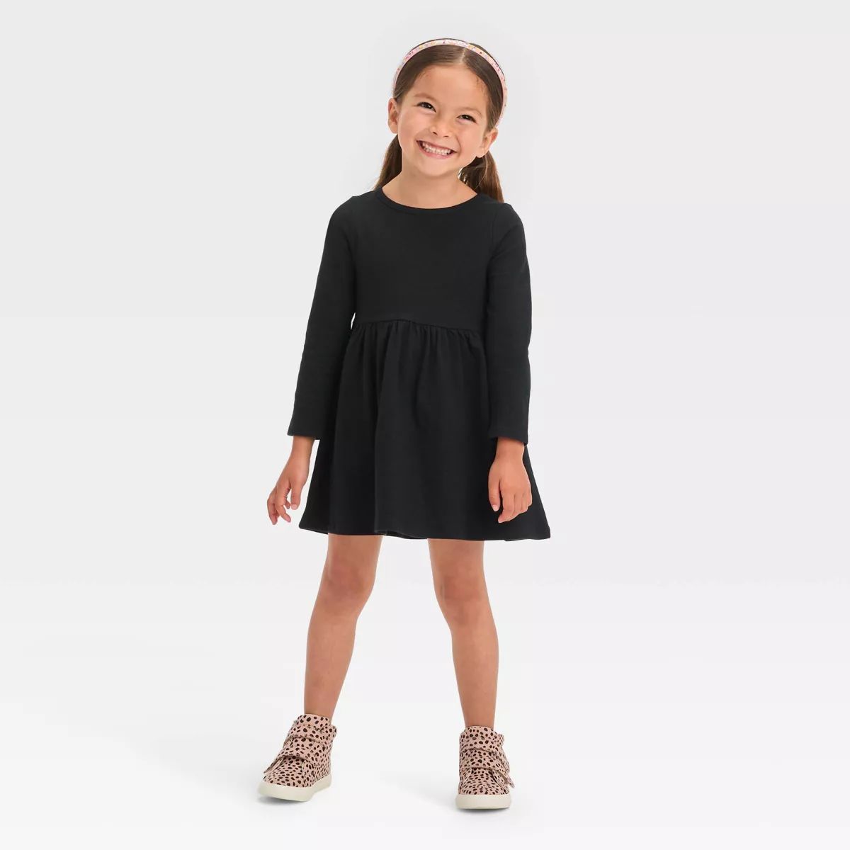 Toddler Girls' Long Sleeve Dress - Cat & Jack™ Green | Target