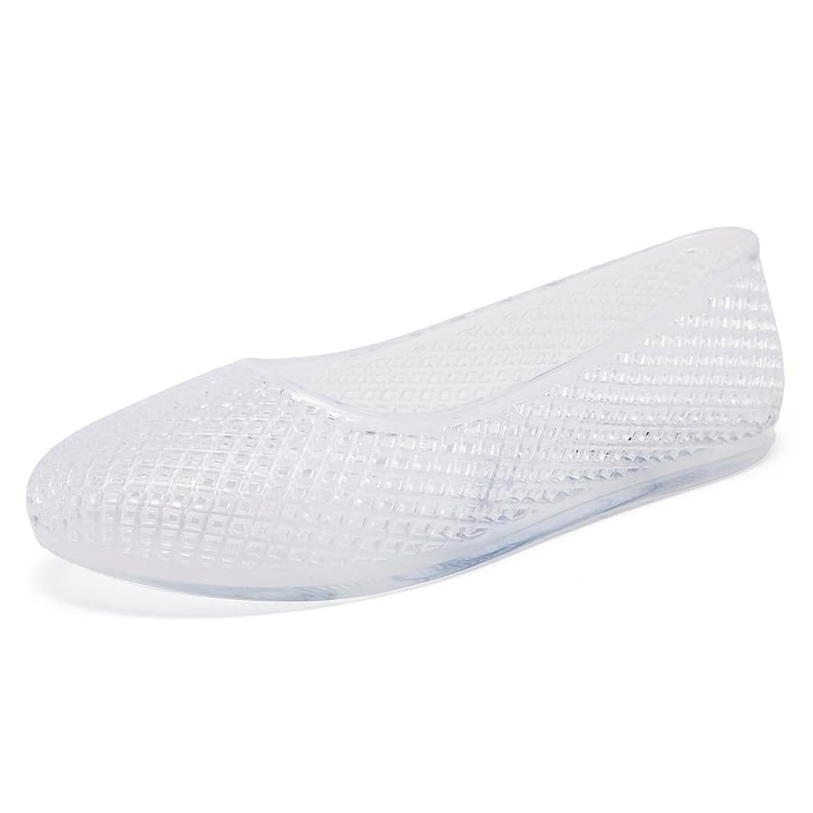 Women's Jelly Mesh Ballet Flats Clear Hollow Slip On Flat Sandals Casual Round Toe Balleria Flat ... | Amazon (US)
