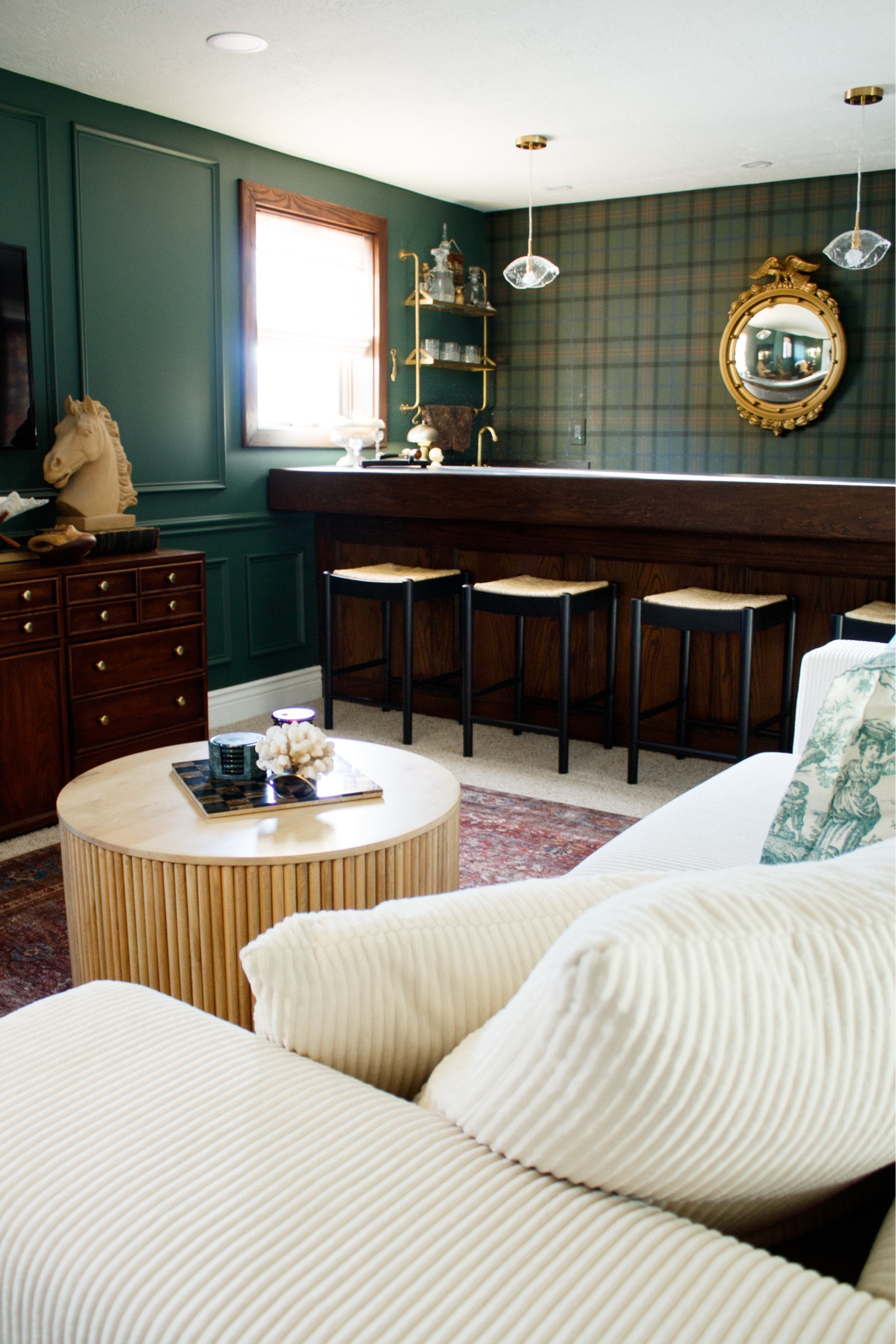 The key elements to creating this stunning Basement Speakeasy! I created a rich, moody look but it all can be mixed into any style! So much texture in all of it.💚 

#LTKSeasonal #LTKFindsUnder100 #LTKHome