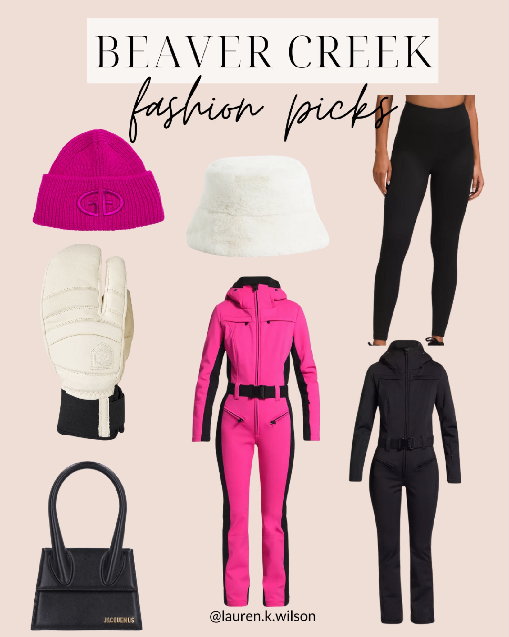 Beaver creek, winter fashion, winter style, cold weather gear, snow suit, mittens, handbag, purse, snowsuit 

#LTKfindsunder100 #LTKfindsunder50 #LTKSeasonal