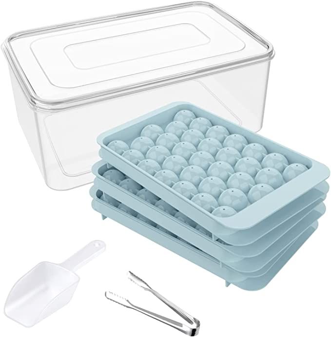 Amazon.com: EWRITN Ice Cube Tray, Round Ice Ball Maker for Freezer Easy Release,Circle Ice Trays ... | Amazon (US)