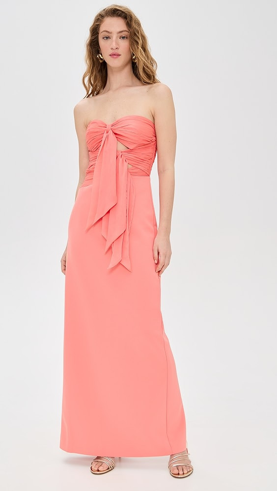 AMUR Diana Cutout Bow Combo Gown | Shopbop | Shopbop