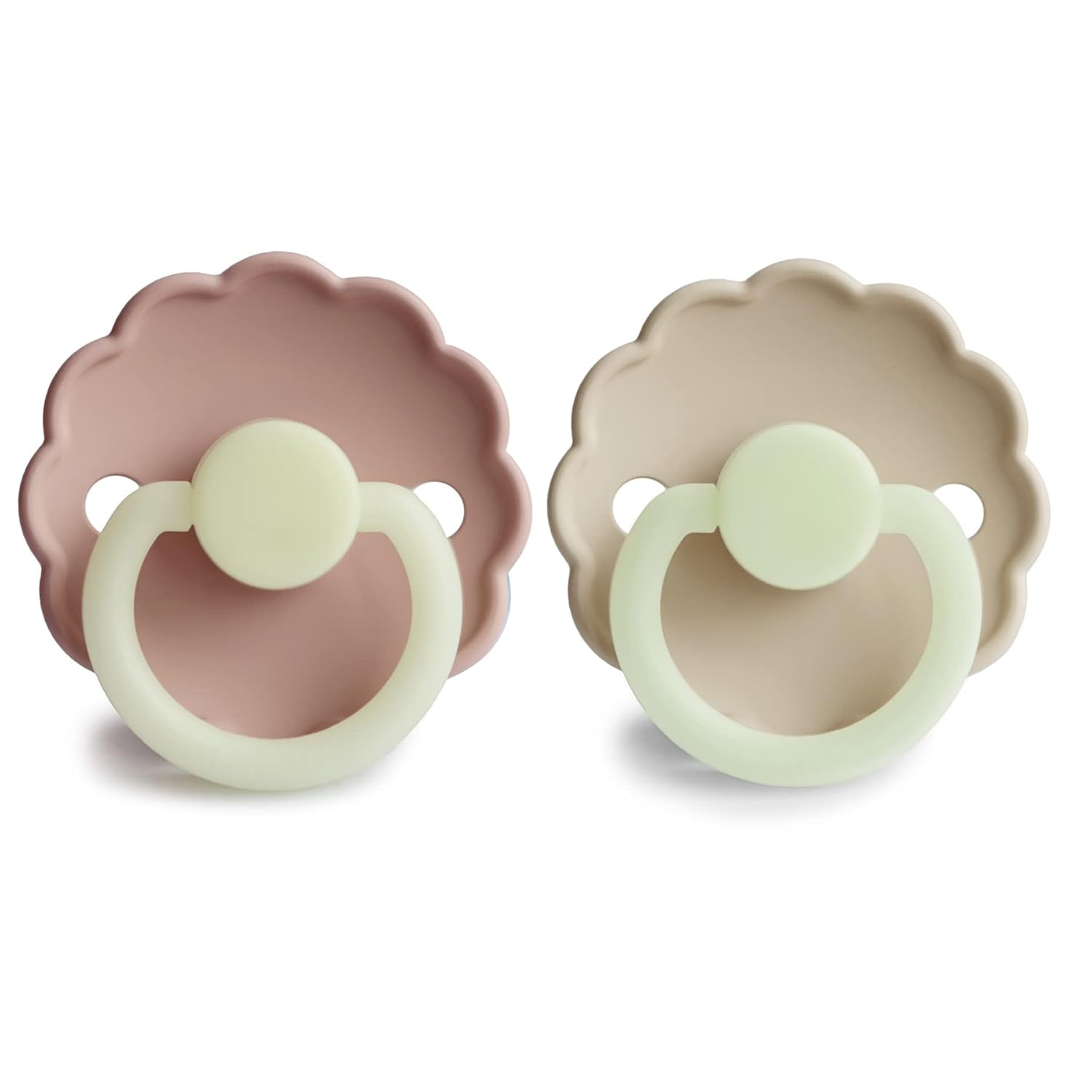 FRIGG Daisy Night SilkySoft Silicone Baby Pacifier | Made in Denmark | BPA-Free (Blush/Cream, 6-1... | Amazon (US)