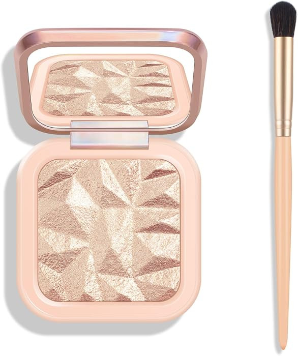KYDA Face Highlighter Palette, High Glossy Face Illuminator Palette, Natural Glow Finish, Pearl S... | Amazon (US)