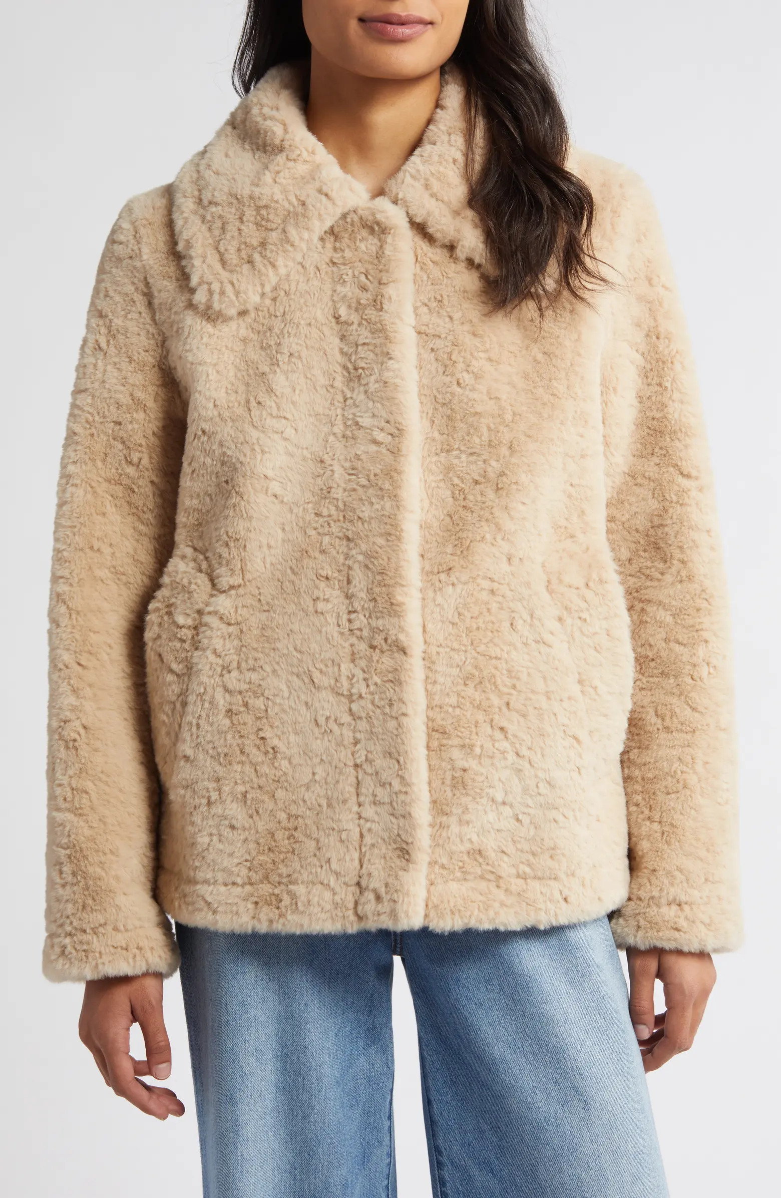 Faux Shearling Short Jacket | Nordstrom