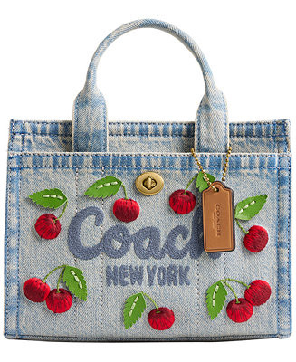 Cargo Mini Denim Cherry Embroidery Tote Bag 20 | Macy's