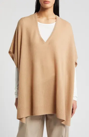 V-Neck Wool & Cashmere Poncho | Nordstrom