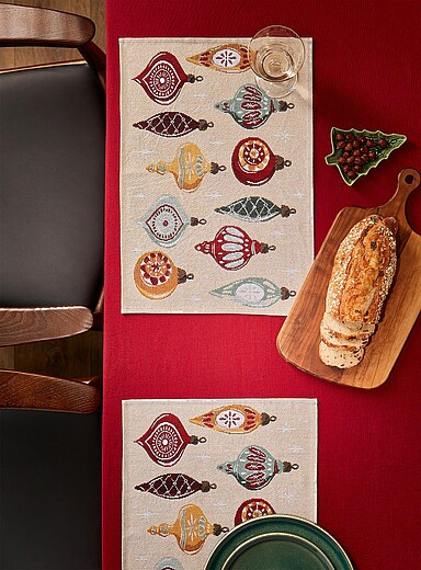Ornament tapestry placematsSet of 2Christmas Collection | Simons