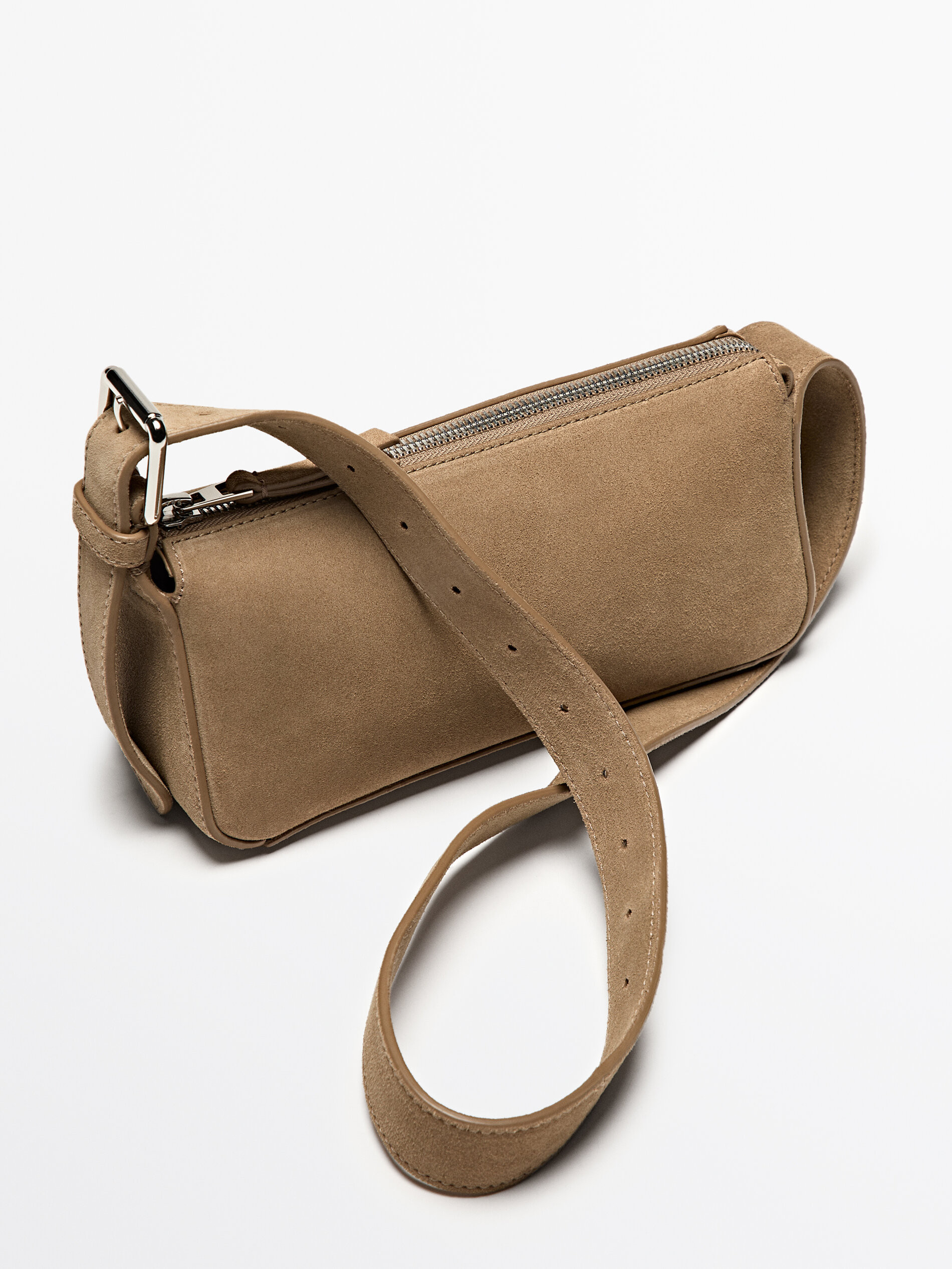 Plain mini leather bag | Massimo Dutti US