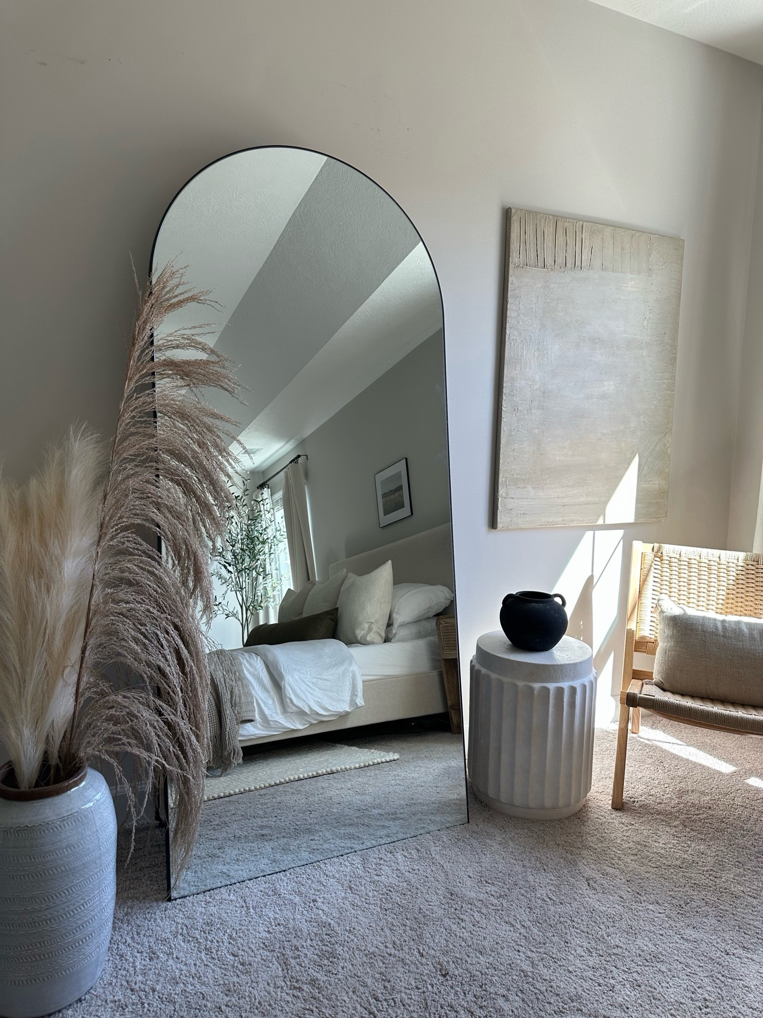 Oversized arched mirror! 
Walmart finds
Walmart mirror
Floor mirror large arched miror 

#LTKhome #LTKsalealert #LTKstyletip