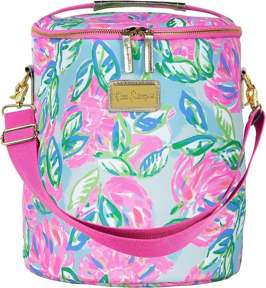 Lilly Pulitzer Pink/Blue/Green Insulated Soft Beach Cooler with Adjustable/Removable Strap and Do... | Amazon (US)
