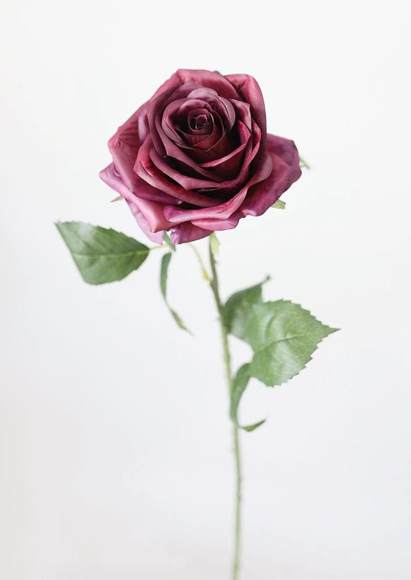 Rose Stem in Purple | Fake Wedding Flowers | Afloral.com | Afloral