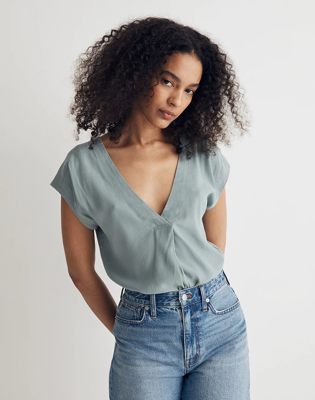 Lusterweave V-Neck Top | Madewell