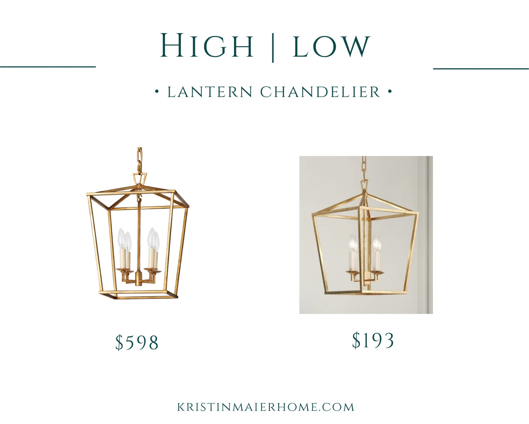 Gold lantern chandelier for dining room  or foyer

#LTKhome #LTKSale