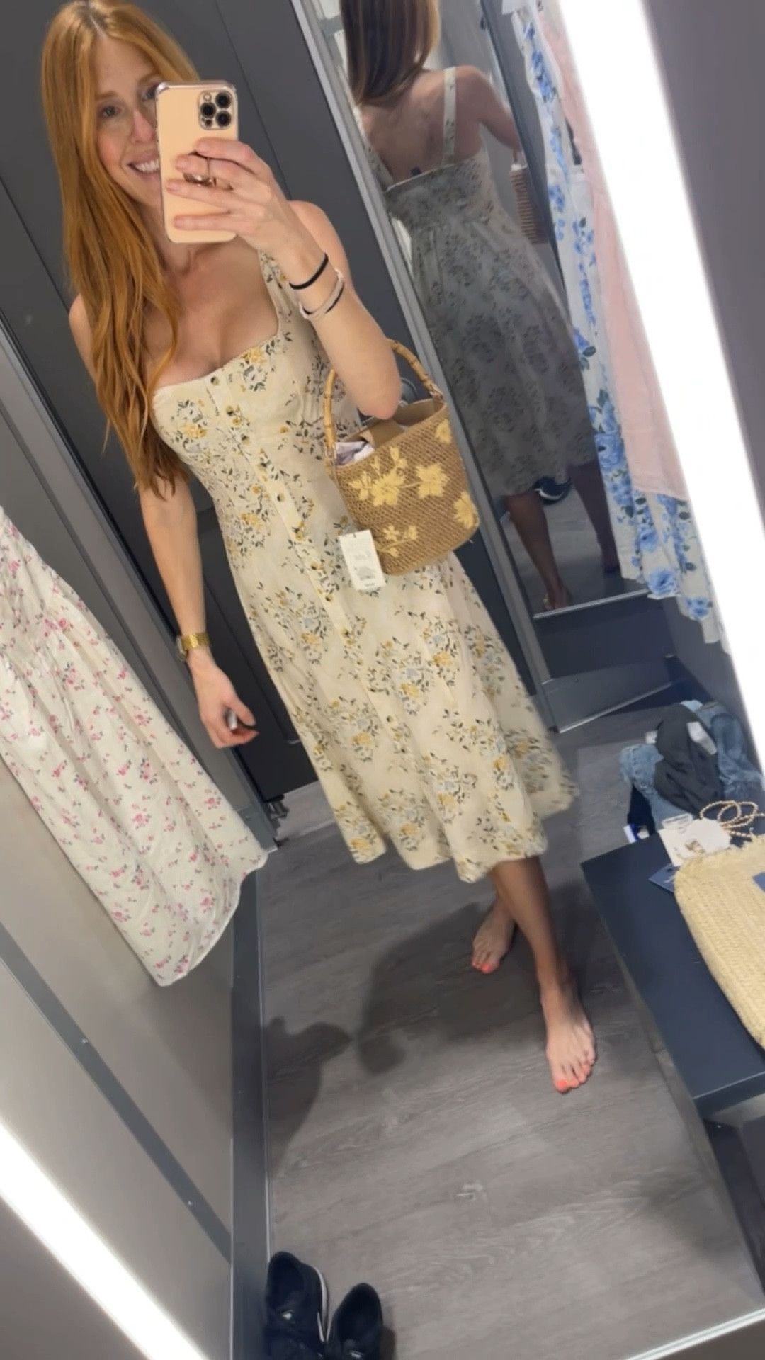 I should have put on makeup before this try on but I couldn’t resist this girlie dress. So feminine and the color is 👌🏼. The purse was a fun find as well! Great for Mother’s Day outfit!

#LTKOver40 #LTKMothersDay #LTKootd