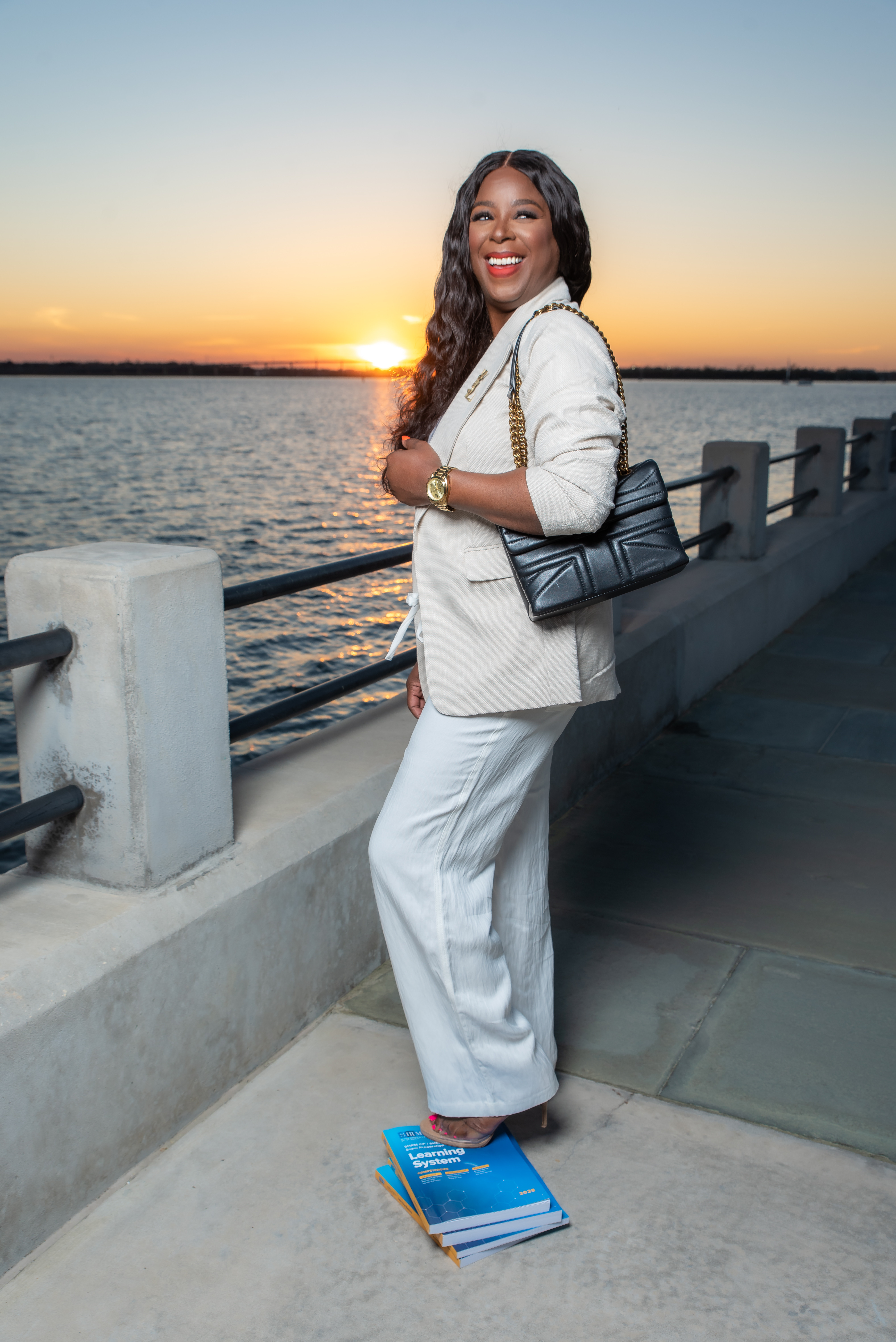 Enjoying the Charleston sunset on the Battery. Getting folks excited to stomp on the SHRM HR Certification Exam.  

 #LTKOver40 #LTKMidsize #LTKWorkwear