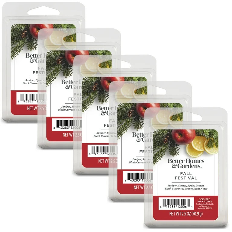 Fall Festival Scented Wax Melts, Better Homes & Gardens, 2.5 oz (5-Pack) - Walmart.com | Walmart (US)
