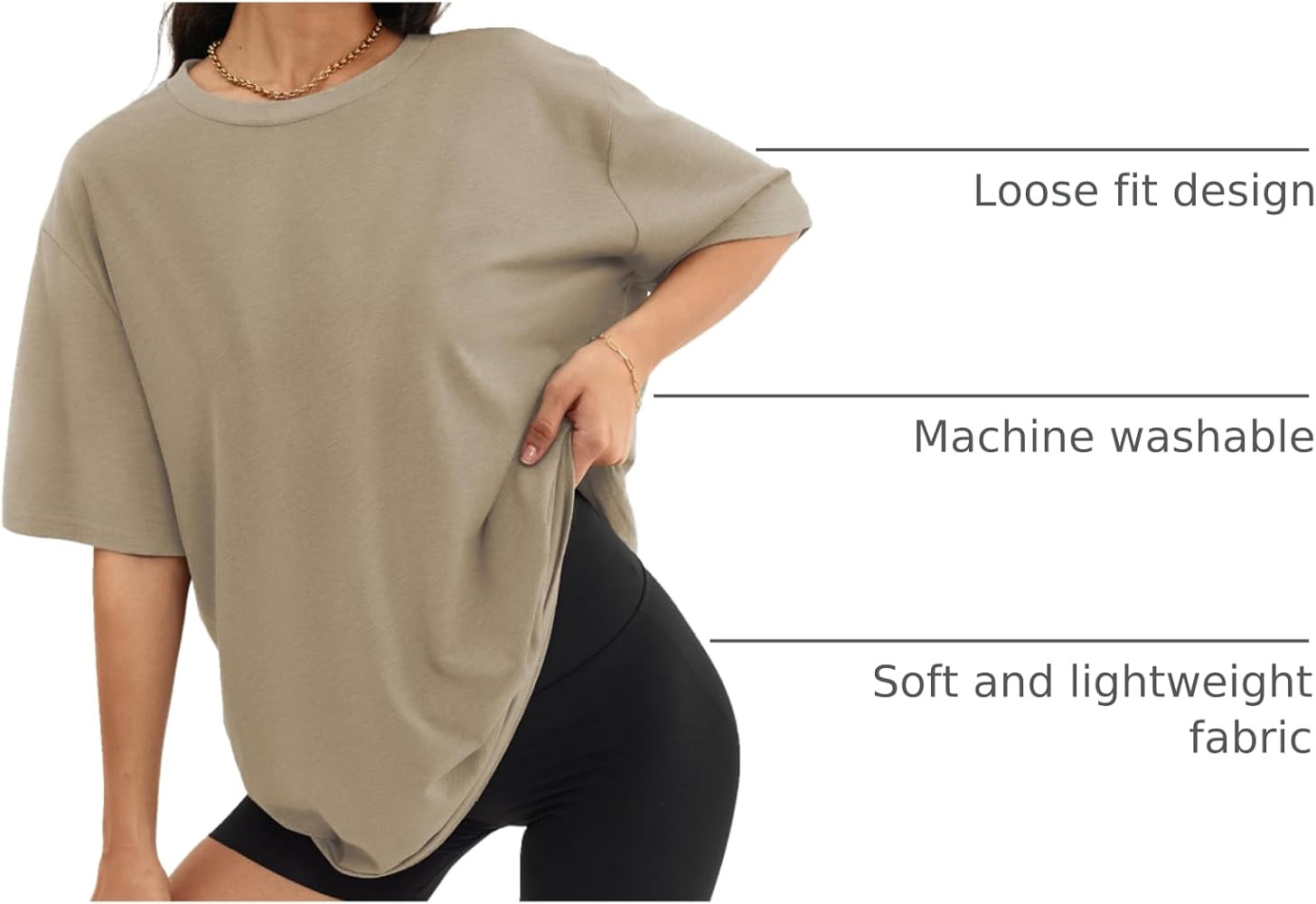 ATHMILE Womens Oversized T Shirts Loose Fit Crewneck Short Sleeve Tops Summer Casual Blouse Y2K 2... | Amazon (US)