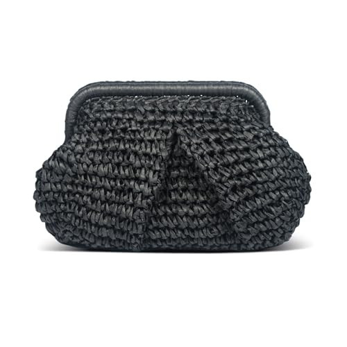 FUKEFUKEUS Straw Clutch Purse for Women, Cloud Dumpling Pouch, Straw Crossbody Shoulder Handbag, Summer Beach Woven Bag 2025 | Amazon (US)