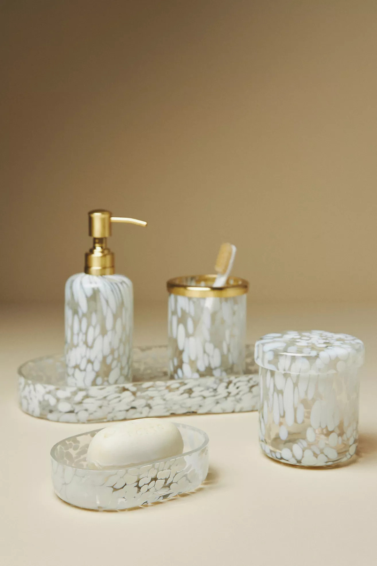 Bryn Glass Bath Tumbler | Anthropologie (US)