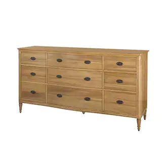 Ashdale 9-Drawer Patina Wood Dresser (66.5 in. W x 20 in. D x 35.5 in. H) | The Home Depot