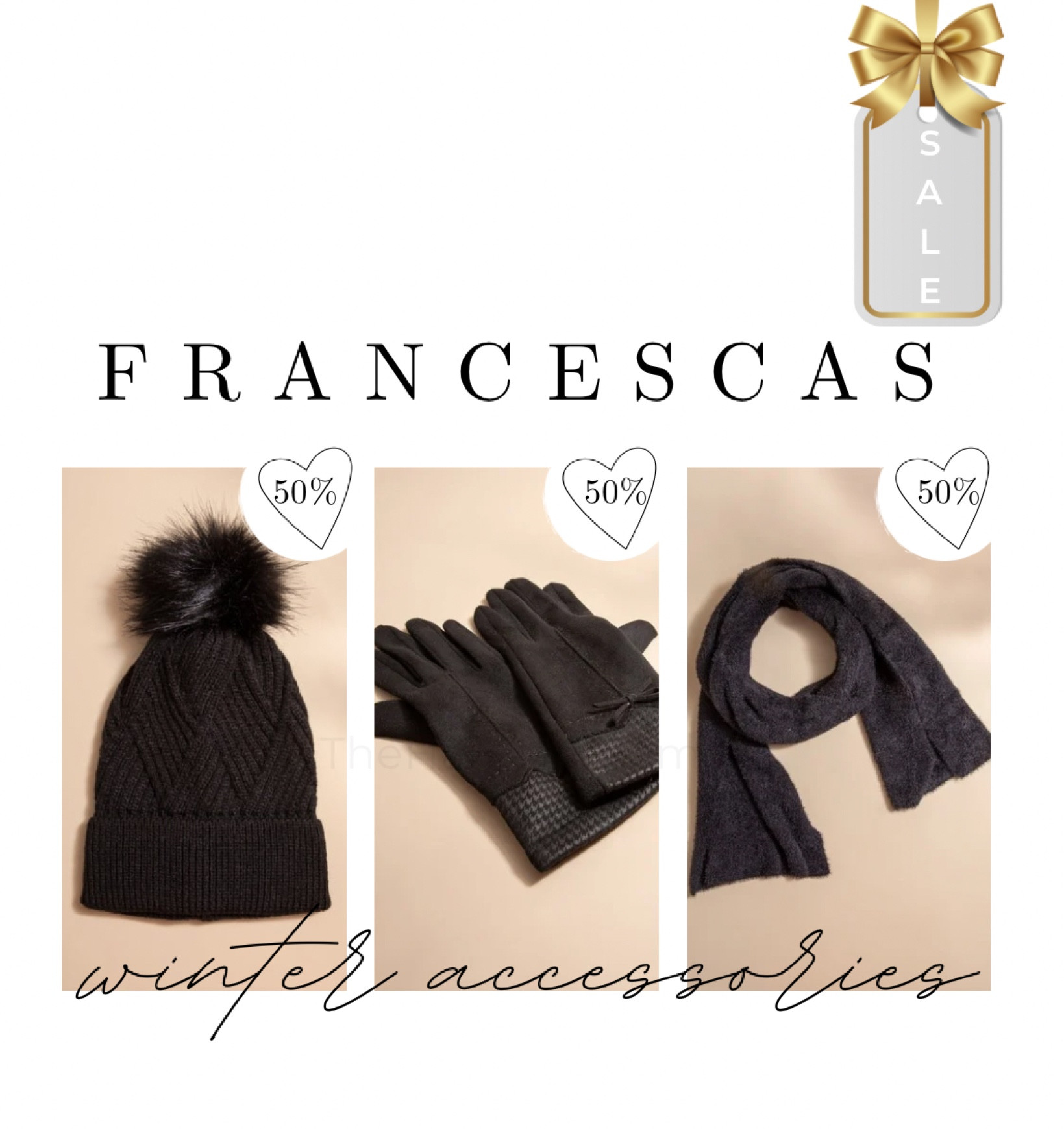 Deck the halls (and your wardrobe) with the cutest winter accessories at Francesca’s! ❄️🎄 From cozy scarves to festive hats, these deals are giving major holiday vibes! Shop now and wrap yourself in style this season. ✨ #WinterAccessories #FrancescasStyle #HolidayFashion #FestiveStyle #CozySeason #WinterWonderland #ShopTheSale

#LTKCyberWeek #LTKSaleAlert #LTKFindsUnder50