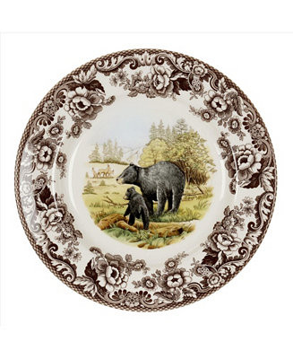 Spode Woodland Black Bear Dinner Plate - Macy's | Macy's