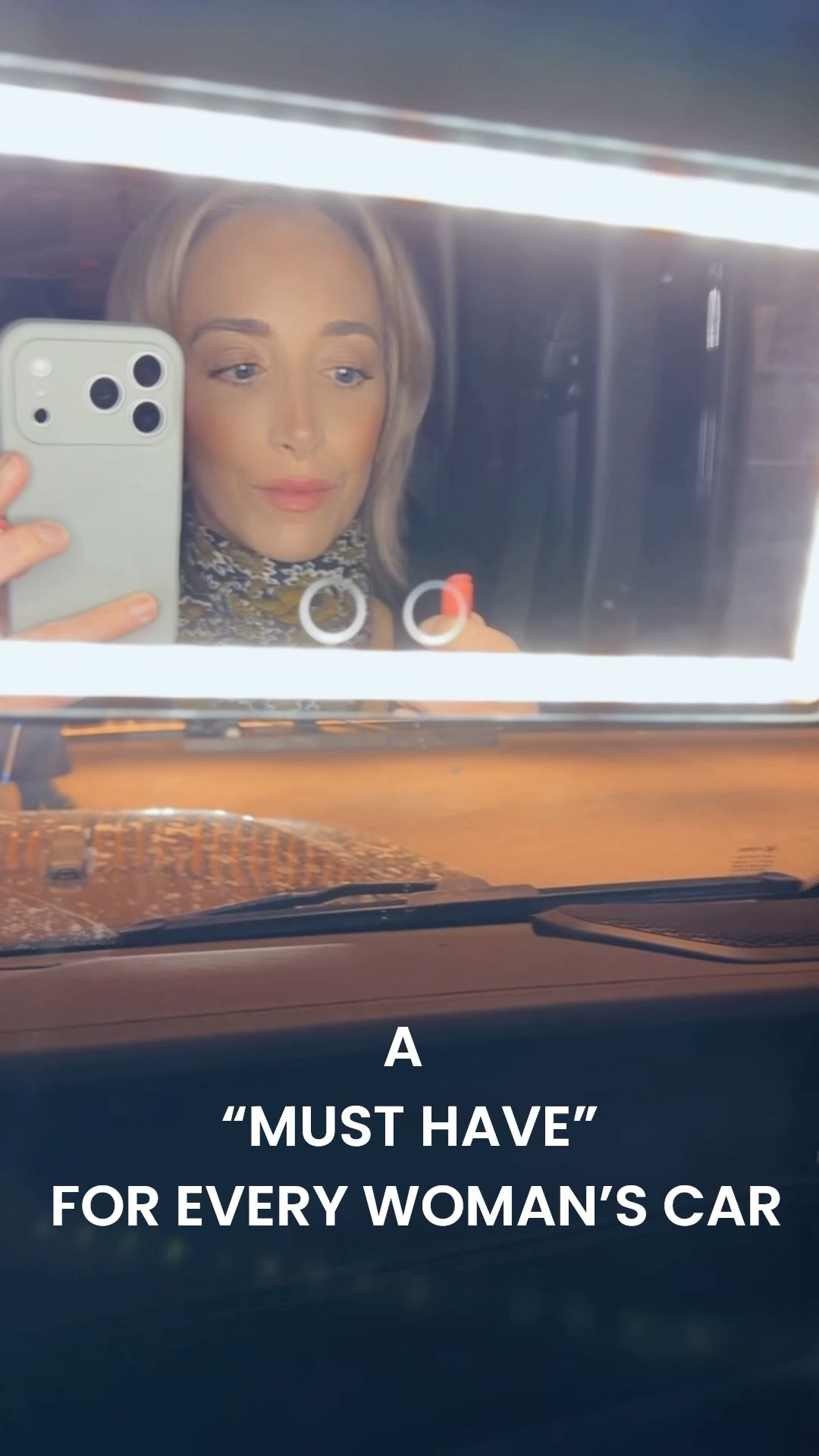 ATTN 🚨 all women who drive a jeep (or a car with a tiny visor mirror) . . . THIS ONE THING WILL CHANGE YOUR LIFE ‼️

So I am known for doing my makeup
in the car to events (while making my husband drive, of course! 😉)  and we used to have an Infinity which had a very large visor mirror and therefore I never had trouble applying makeup in the car! But when we got rid of that car & purchased our Jeep Wrangler, I was SHOCKED to see how tiny the visor mirror was!  I couldn’t even see 1/4th of my face, so it made applying makeup a pretty impossible task! 

Somehow I learned about these car mirrors (…Siri probably heard me complaining & advertised it to me 😂)  and it completely changed my life for the better! 

This velcro strap-on re-chargeable  is not only large, it’s much brighter too! I love the dimmer feature & that I can choose between warm & cool lighting, or have both on at the same time!

The velcro straps are awesome if I need to readjust the height of the mirror (ex: if a shorter friend sits in passenger seat & wants to do makeup, she can easily loosen the velcro straps & lower the mirror to her height so she can see herself!)

Ive had this mirror for over 2 years now and the battery life is still LONG lasting!! I only charge it once every 4+ months! 

OH and I leave it outside in my car all year round, yet the extreme cold & hot fluctuating temps of NJ haven’t ruined it! 

At just $24.99 I HIGHLY Recommend this mirror. It’s a simple way to elevate your life! 😉

🎁 It makes a great Mother’s Day Gift too!! BUY 2 for $39.99! 💯

#LTKMothersDay #LTKmorningroutine #LTKBeauty