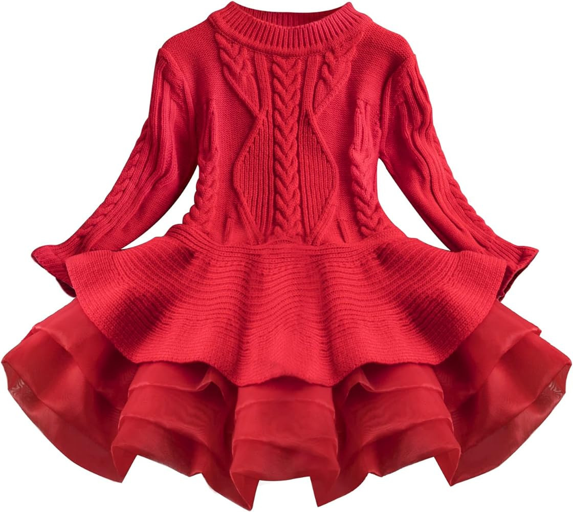 NNJXD Flower Girls Dress Girls Lace Princess Party Pageant Tulle Summer Vintage Dress | Amazon (US)