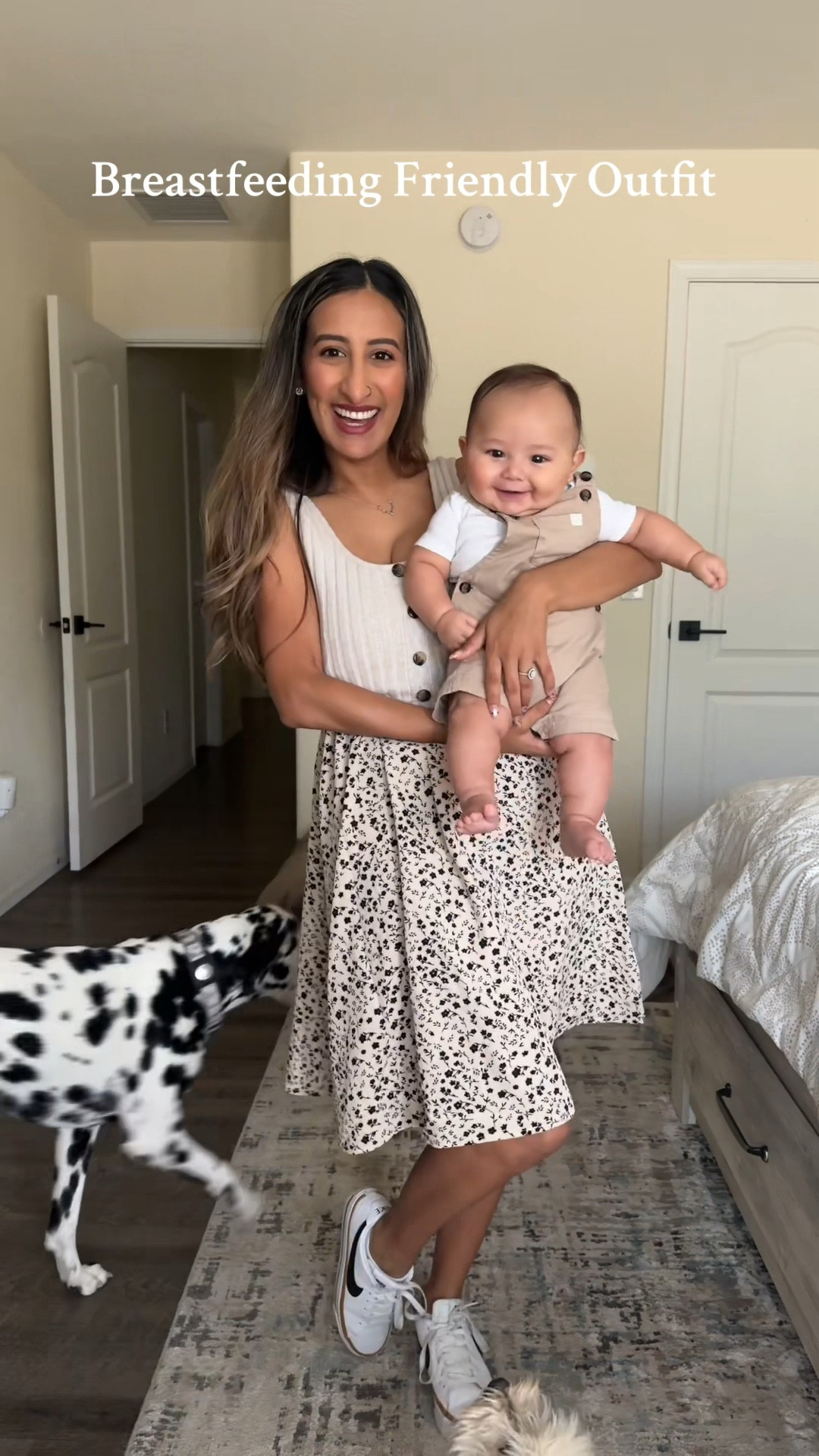 Just a breastfeeding mama always trying to keep it cute and practical for those quick feedings (because jeans no longer fit, let’s be real 🫠).
My happy boy is always laughing + giggling, whether it’s dad behind the camera being silly or Rocket (our Dalmatian) stealing the show. 💙🐶✨

#breastfeedingmom #nursingmama #momlife #babygiggles

#LTKBump #LTKFamily #LTKKids