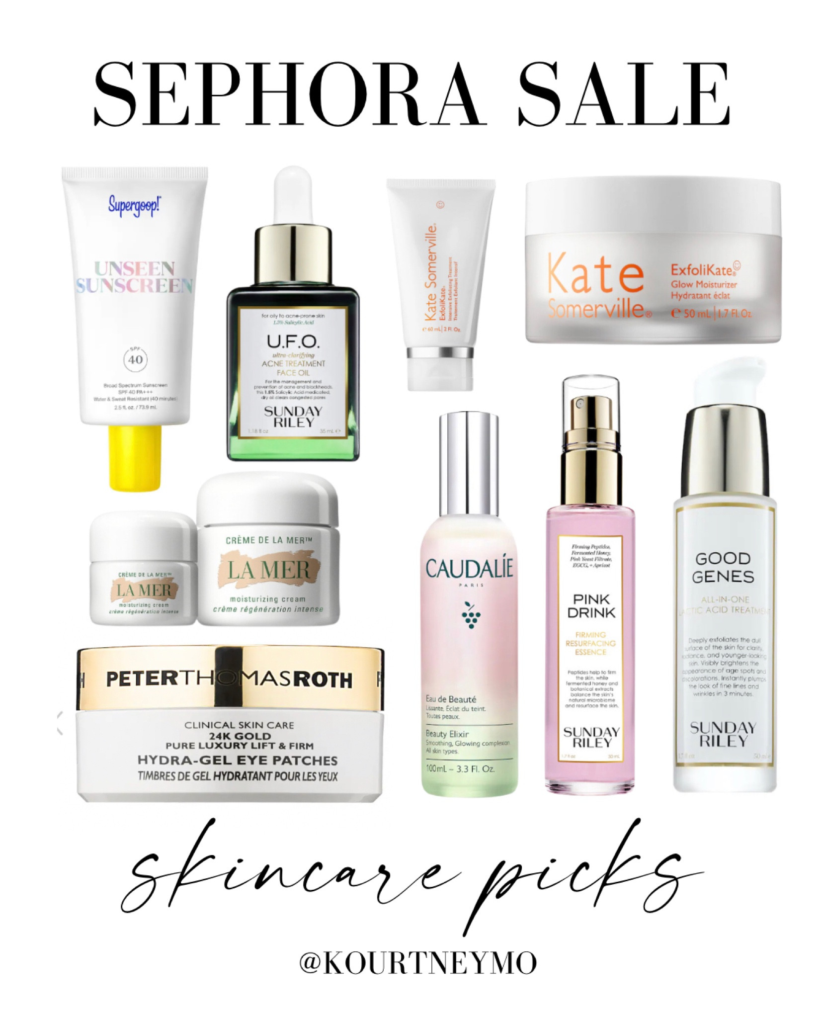 Sephora sale skincare picks!

Sunday Riley, Kate Somerville, Peter Thomas Roth, Supergoop, Caudalie

#LTKbeauty #LTKBeautySale #LTKsalealert