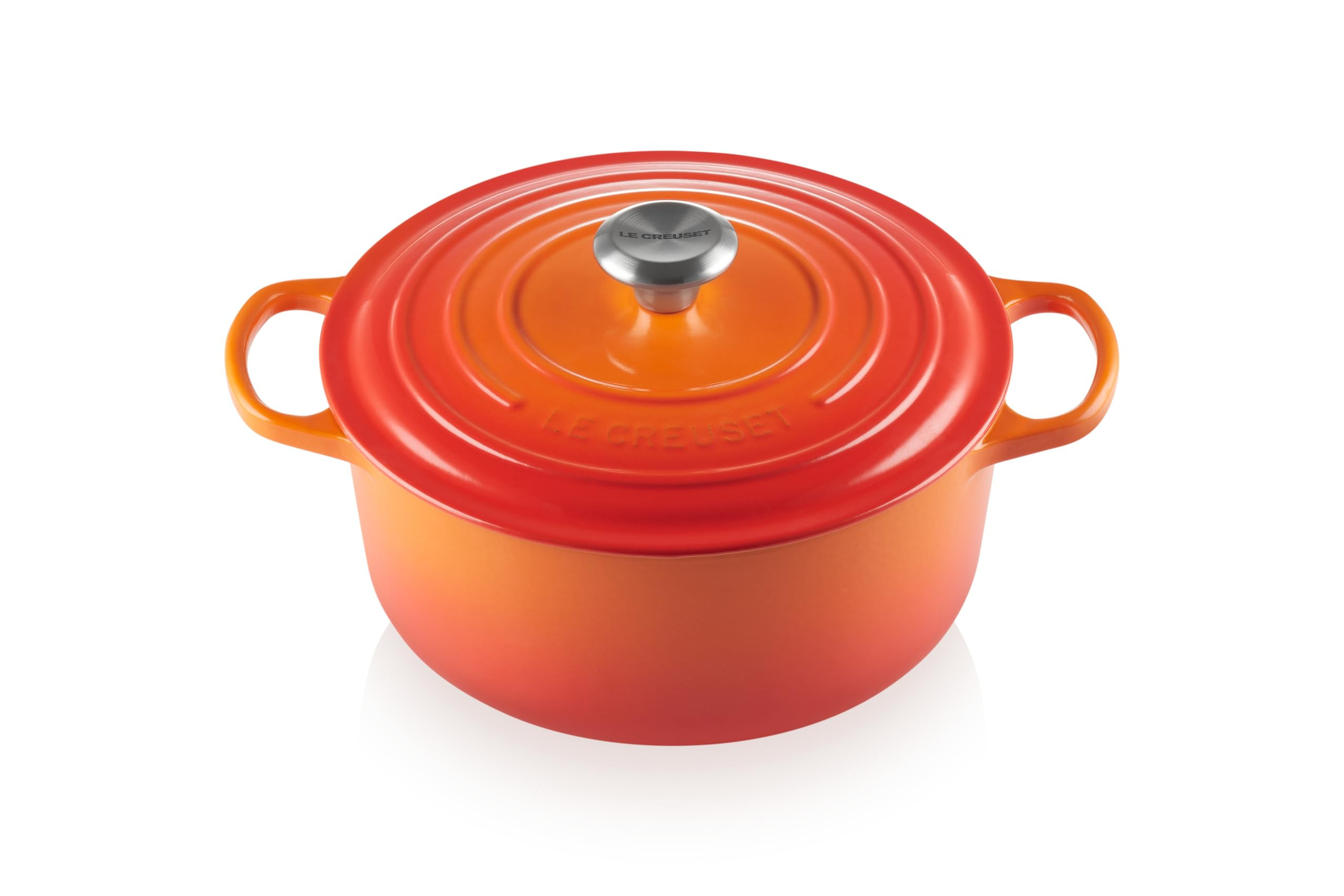 Le Creuset Enameled Cast Iron Signature Round Dutch Oven, 5.5 qt., Flame | Amazon (US)