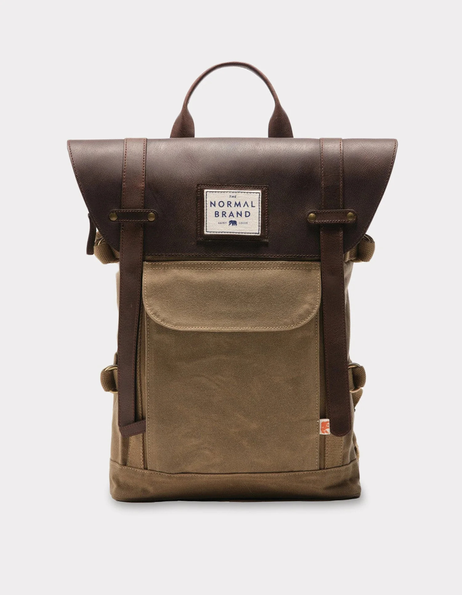 Top Side Leather Backpack in Tan | The Normal Brand