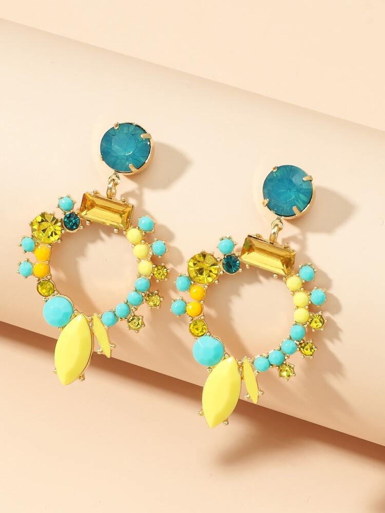 Rhinestone Drop Earrings | SHEIN
