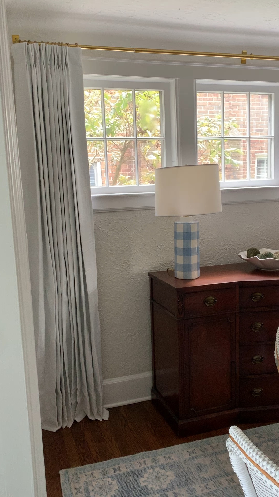 Amazon curtains in our dining room. Mine are shade white!  Still need to play around with the length and steam them. Very happy with the end result though!

#LTKHome #LTKFindsUnder100 #LTKVideo