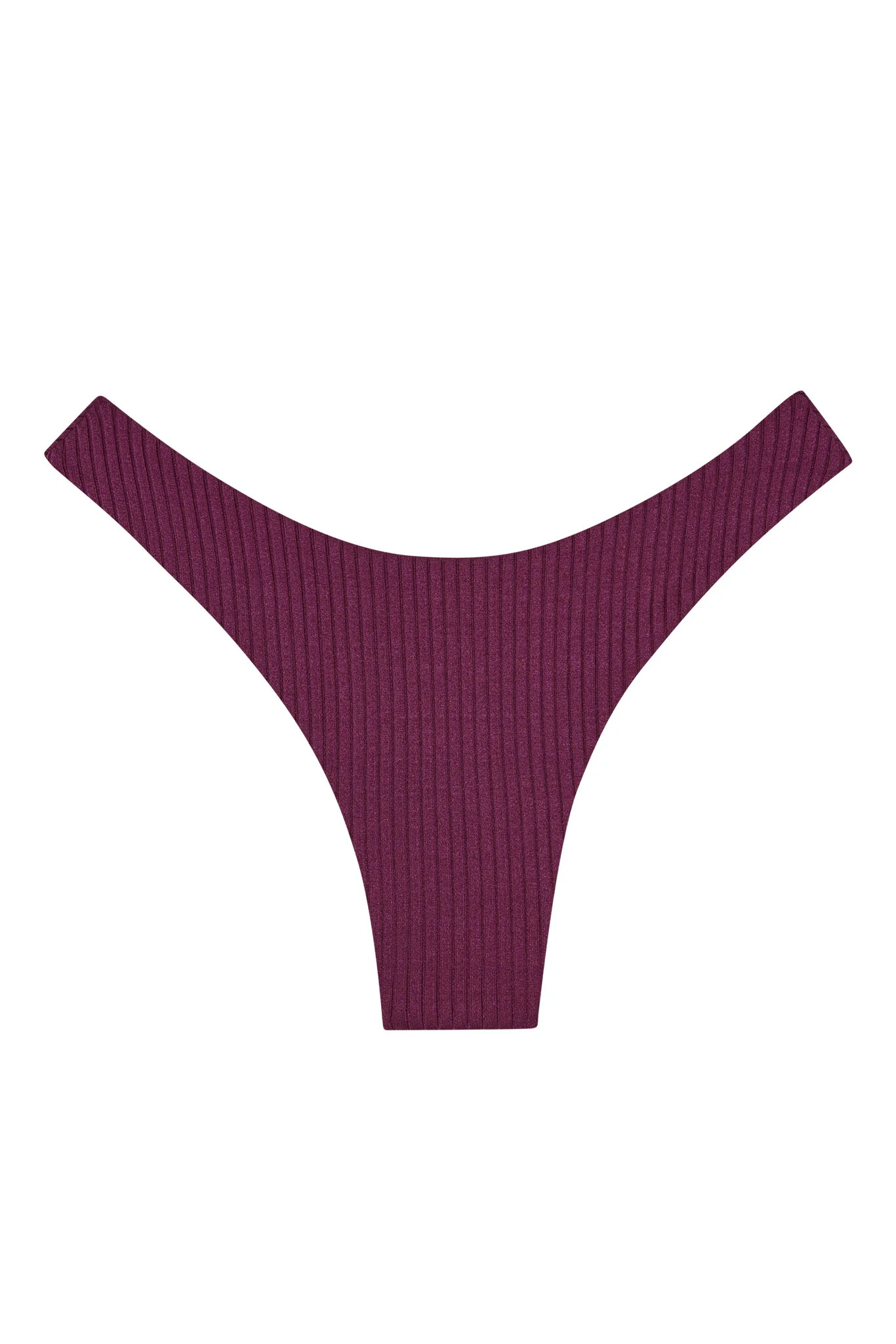 Byron Bottom - Eggplant Wide Rib | Monday Swimwear