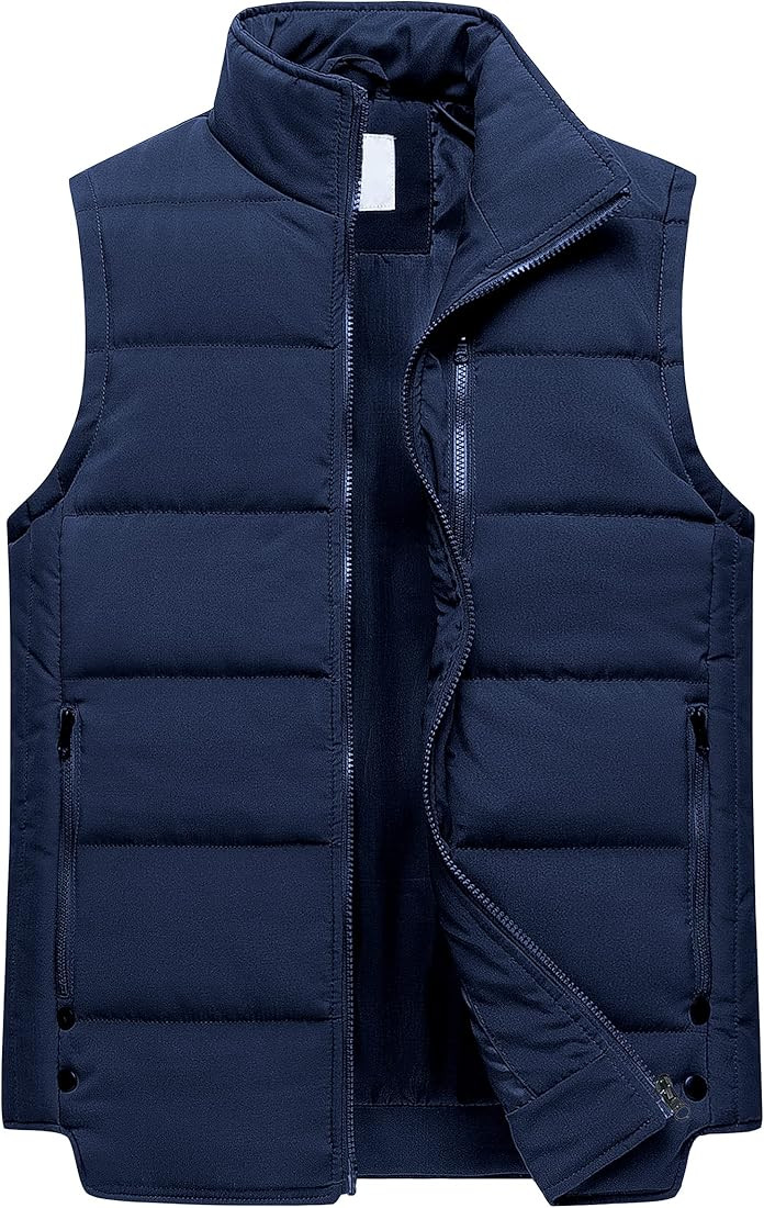 Chrisuno Women's Puffer Vest Casual Stand Collar Quilted Waistcoat Outdoor Padded Ski Vest | Amazon (US)