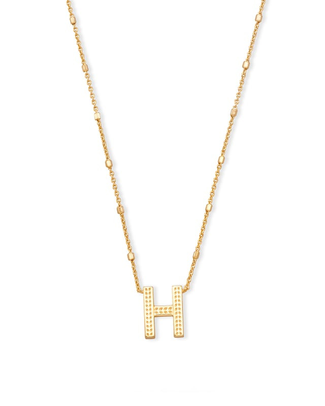Letter H Pendant Necklace in Gold | Kendra Scott