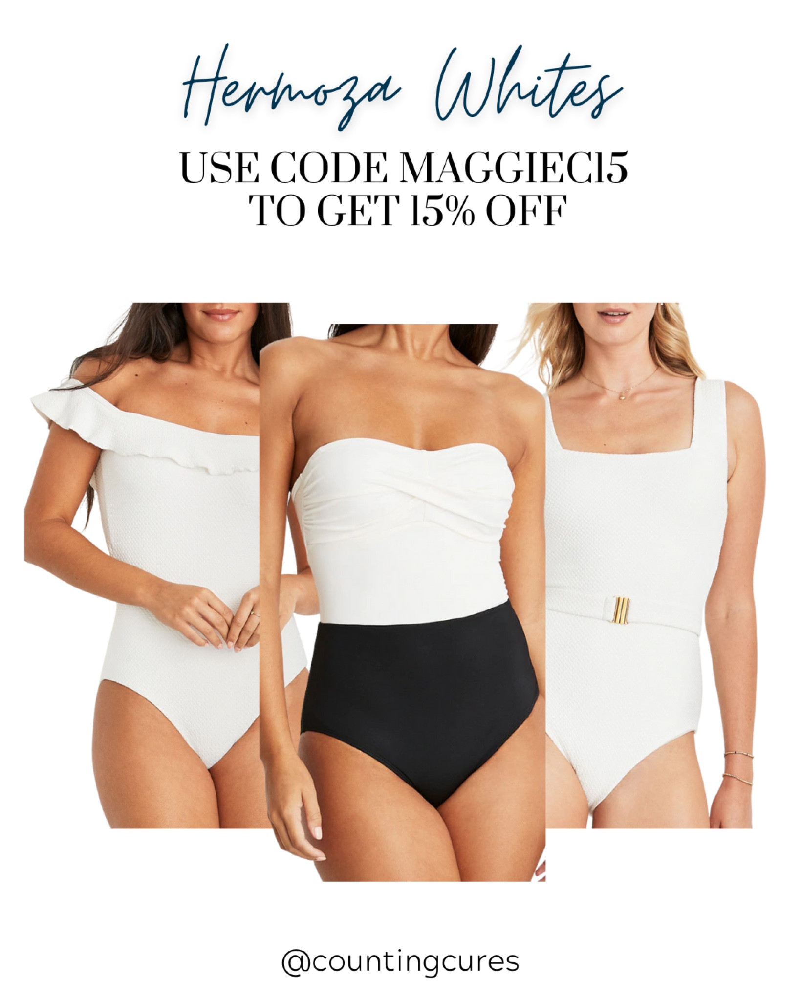 Love wearing whites? Here are some classic white swimsuits from Hermoza!

#vacationoutfit #summerstyle #resortwear #beachoutfit

#LTKSeasonal #LTKstyletip #LTKswim