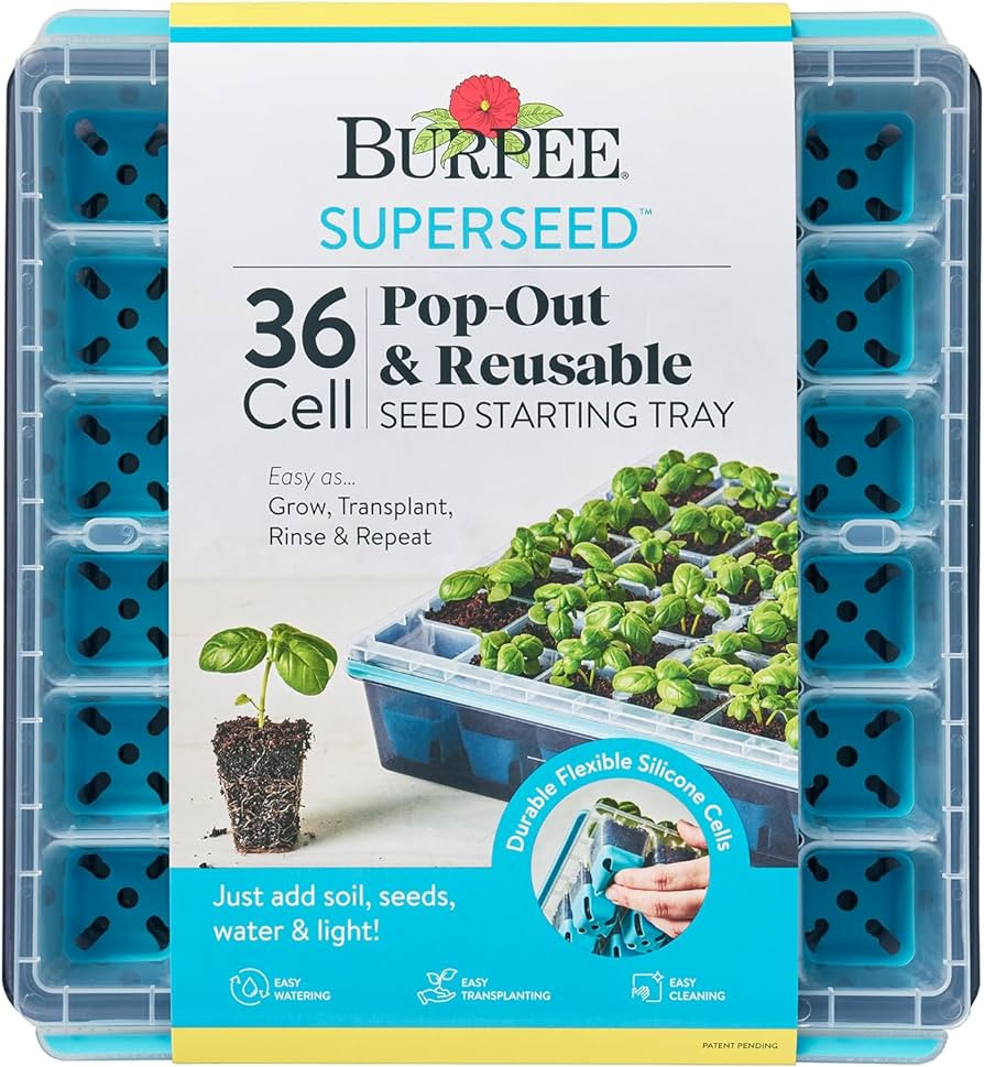 Burpee SuperSeed Seed Starting Tray | 36 Cell Reusable Seed Starter Tray | for Starting Vegetable... | Amazon (US)