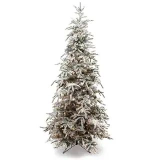 12' Flocked Balsam Pine Christmas Tree - On Sale - Overstock - 18778619 | Bed Bath & Beyond