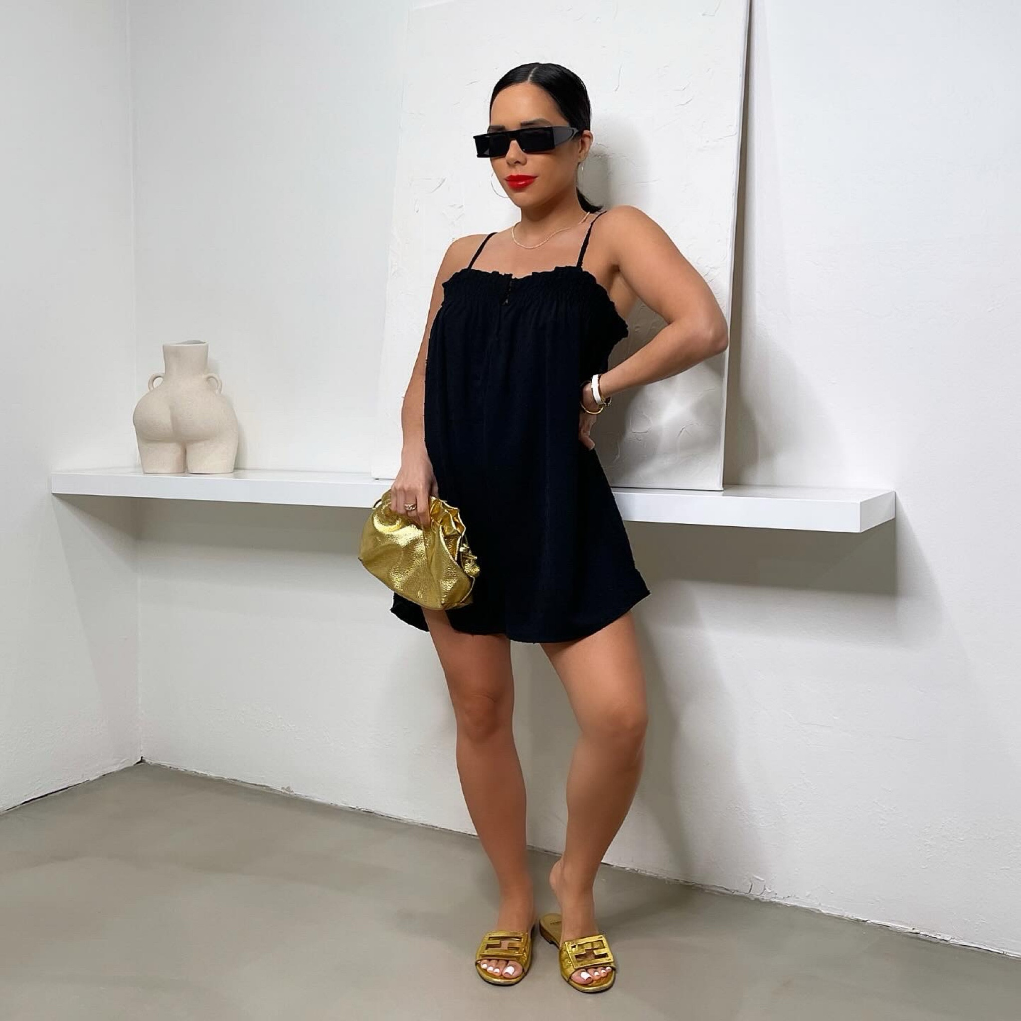 Love a black and gold moment! Available items are tagged below. Unfortunately, my fendi sandals are sold out in gold, but they do have them in silver. I also linked similar looks. Happy shopping 🛍️ 😘!
.
#shoptrice #chicoutfit #cuteoutfit #springoutfitideas #blackoutfits

#LTKstyletip #LTKshoecrush #LTKfindsunder50